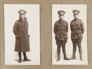 WORLD WAR ONE: AIF related photographs affixed into photo album, including images of unit groups and individual diggers, ceremonial processions, Sutton Veney Camp (Wylye Valley, UK) where many AIF units were barracked, troop ship views and a disembarkatio