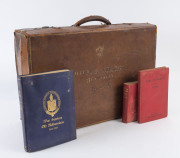 WORLD WAR ONE: group of items relating to Lieut. Edwin Bennett "Ted" Spargo of 6th Battalion AIF, comprising suitcase with gilt inscription '"Lieut E.B.Spargo/6th Battn/A.I.F", plus three books including "War Services of Old Melburnians 1914-1918" (Melbou