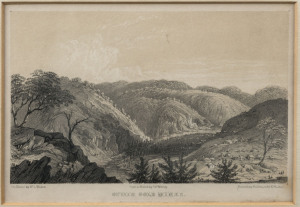 Colonel Godfrey Charles MUNDY (1804-60) four lithographs, c1852, Ophir Gold Mine Fording the Ball River Summerhill Creek near Langs Point Illawarra, A Salt Lagoon all from "Our Antipodes: or, Residence and Rambles in the Australasian Colonies. With a Glim