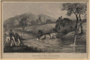 Colonel Godfrey Charles MUNDY (1804-60) four lithographs, c1852, Ophir Gold Mine Fording the Ball River Summerhill Creek near Langs Point Illawarra, A Salt Lagoon all from "Our Antipodes: or, Residence and Rambles in the Australasian Colonies. With a Glim - 2