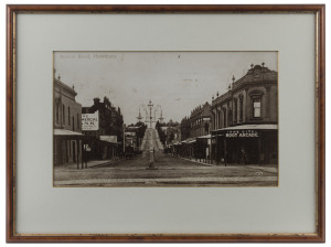Three framed facsimile photographic prints of Auburn Road, Melbourne, ​image size 28cm x 45cm