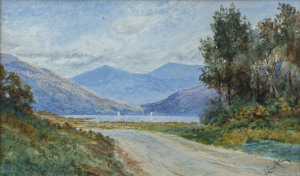 J. CROCKER (working c.1886, Australia), I.) coastal river scene, II.) coastal landscape, watercolours, signed lower right "J. Crocker", ​18 x 29cm