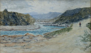 J. CROCKER (working c.1886, Australia), I.) coastal river scene, II.) coastal landscape, watercolours, signed lower right "J. Crocker", ​18 x 29cm - 3