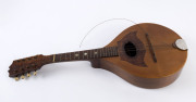 FLAT BACK MANDOLIN: circa 1930s, Gidgee wood fretboard with mother of pearl inlays, King Billy Pine soundboard, Queensland Maple back, Blackwood sides, comes with lined British made case, 64.5 x 26cm, case 67 x 28cm. - 2