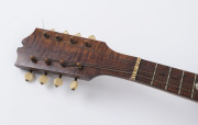 FLAT BACK MANDOLIN: circa 1930s, Gidgee wood fretboard with mother of pearl inlays, King Billy Pine soundboard, Queensland Maple back, Blackwood sides, comes with lined British made case, 64.5 x 26cm, case 67 x 28cm. - 4