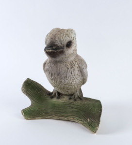 A kookaburra garden ornament, cast and painted concrete, 20th century, ​32cm high