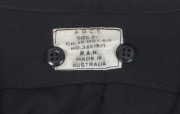  Australian Navy black uniform with tunic, trousers and hat name "H.M.A.S. SUPPLY", mid 20th century, - 2