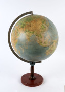 PANSTWOWE PRZEDSIEBIORSTWO WYDAWNICTW KARTOGRAFICZNYCH (Warsaw, Poland) impressive 20 inch globe, detached wooden stand, dated 1959, globe 56cm tall, stand 23cm tall.