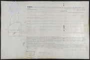 AN 1856 TASMANIAN LAND GRANT BY PURCHASE March 1856 land grant to James Reid of 500 acres in the vicinity of the River Inglis, County of Wellington, Tasmania, signed and sealed by the Governor, SIR HENRY EDWARD FOX YOUNG. (The price of £1 per acre is deta