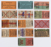 RAILWAY TICKETS - VICTORIA & NSW: 1940s-50s Edmondson railway tickets with Victoria (25) including Workman's Tickets, Break ticket, Day Returns, First & Second Class, Child tickets; NSW (18) including School Pupil, Child's Weekly Periodical, Free School - 5