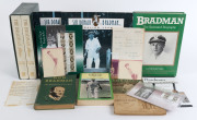 DON BRADMAN - MEMORABILIA SELECTION: with 1983 correspondence with Bradman including signed letter and two signed copy photographs of Bradman at the crease circa 1930, 1938 Player's 'Cricketers" cigarette card complete set (incl. Bradman) in album, 1997 B