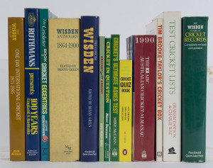 Literature - Anthologies, Almanacs & Fact/Quiz Books: with hardbound Wisden publications "Wisden Anthology 1864-1900", "The Concise Wisden - An Illustrated Anthology of 125 Years", "Wisden Book of Cricket Records" and "Wisden Book of One-Day International Cricket"; also Rothmans "100 Years England v Australia" (1982), "Book of Cricket Eccentrics and Eccentric Behaviour" (1985); plus softbound titles including "Test Cricket Lists" (1998), "The ABC Australian Cricket Almanac" (1990), "Tim Brooke-T