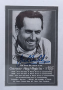 JACK BRABHAM: signed memorabilia comprising 1995 letter, headed "Sir Jack Brabham OBE/Miranda 2228", two identical photographs (15x10cm) of Brabham, an image of Brabham racing (19x27cm), plus philatelic covers (44); unsigned supporting material with phila - 4