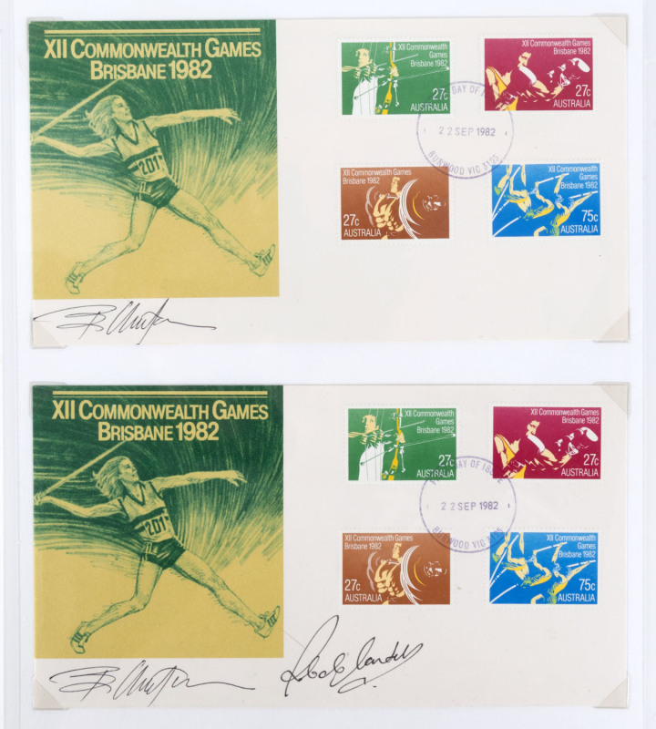 AUSTRALIAN OLYMPIC ATHLETE SIGNATURES: Selection with HERB ELLIOT (Gold 1500m, 1960 Rome Olympics) signed photograph (21 x 16.5cm) plus signed first day covers (30), two of the covers for 1972 Munich Olympics or 1976 Montreal Olympic additionally signed b