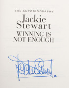 LITERATURE - RACING DRIVER BIOGRAPHIES WITH AUTOGRAPHS: with Stirling Moss "The Authorised Biography" (signature on piece), Jackie Stewart "Winning is Not Enough" hardbound (signature on enclosed photograph) plus softbound edition, Nigel Mansell "My Autob - 3