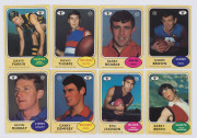 1972 Scanlens "Footballers" incomplete set [62/66, ex No.1,7,18 & 42], plus 13 duplicates incl. Kevin Bartlett (3); G to VF. - 2