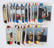 1975 Scanlens "Footballers" incomplete set [96/132] plus duplicates (64) and team checklists [9/12, with a few duplicates], G to VF. (174) - 3