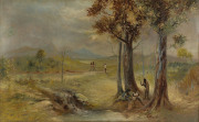 ARTIST UNKNOWN (Australian 19th century), The Grampian, (Aboriginals in landscape), circa 1890, oil on canvas, ​77 x 122cm - 2