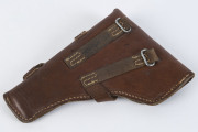 WW2 rare Japanese officer's leather pistol holster in remarkably good condition. Made for a Browning pistol this was not standard issue for the Japanese Imperial forces and most likely a high ranking officer's personal purchase. Faint Japanese ownership i - 2