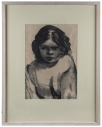 JAMES VANDELEUR WIGLEY (1917-1999), The Young Aboriginal Girl, ink wash on paper, signed lower right "James Wigley, 1958", Lauraine Diggins Fine Art label verso, ​86 x 60cm - 2