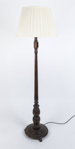 An Australian blackwood standard lamp, circa 1920, 168cm high