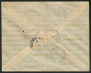 AUSTRALIA: Aerophilately & Flight Covers: THE RETURN FLIGHT OF "THE FRIGATE BIRD"10 Nov.1944 (AAMC.982) Sydney - Fanning Island flown cover, registered & censored, 'POST OFFICE/13NOV44/FANNING ISLAND' arrival b/s, signed by the pilot "PG Taylor". Cat $650 - 2