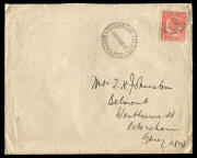 QUEENSLAND - Postal History: 1912 (Nov. 24) cover to Sydney with Qld 1d Sideface tied by THURSDAY ISLAND '24NO12' datestamp with another superb strike alongside, 'KONINKLIJKE PAKETVAART MAATSCHAPPIJ' ship illustration on the cover flap and as part of the 
