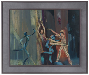 CHARLES BILLICH (b.1934) The Blue Boys, oil on canvas, signed lower right, 60 x 76cm.