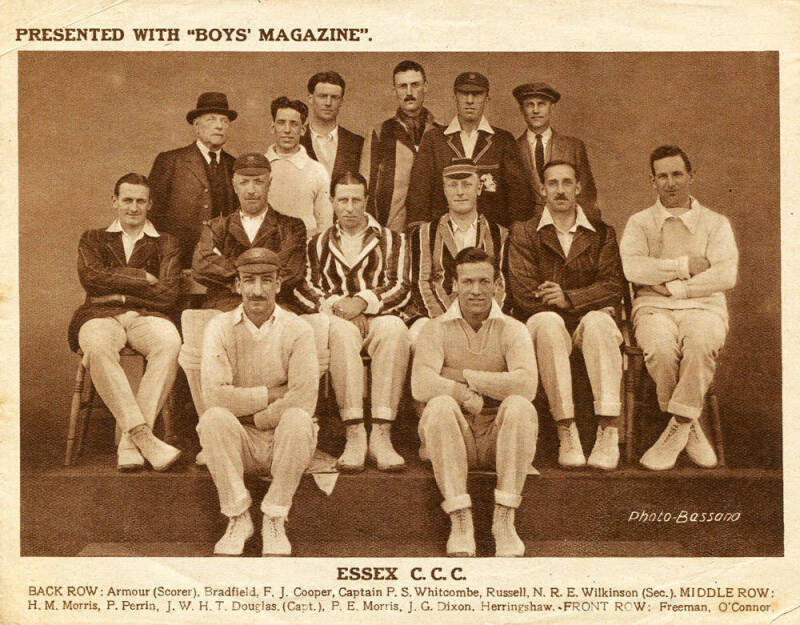 1922 Boys' Magazine "Cricketers", complete set [10]; plus 1922 Boys Magazine "County Cricket Teams", (size 200x155mm), complete set [7]. Mainly G/VG.