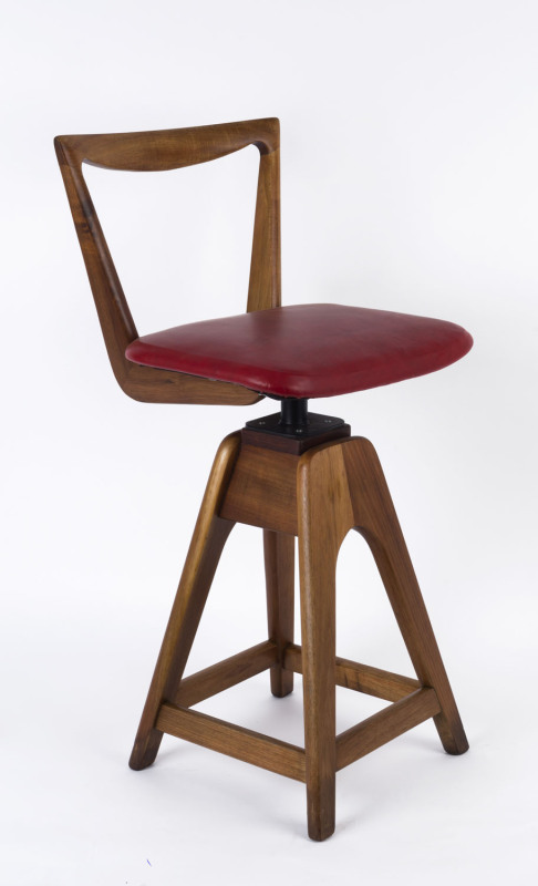 T. H. BROWN & SONS Australian blackwood bar chair (cut down), circa 1950s, 79cm high