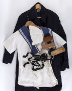 Australian Navy group including, uniforms, duffle bag, hat bands, ribbons, ropes, blanket, brushes etc, mid 20th century