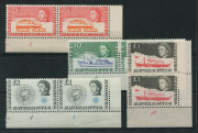 ANTARCTICA: BRITISH ANTARCTIC TERRITORY: 1963 &frac12;d to &pound;1 (both) Pictorials set in Plate 1 or Plate 1a corner marginal pairs, fresh MUH, Cat. &pound;500+. (16 pairs)