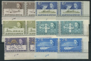 ANTARCTICA: BRITISH ANTARCTIC TERRITORY: 1963 ½d to £1 (both) Pictorials set in Plate 1 or Plate 1a corner marginal pairs, fresh MUH, Cat. £500+. (16 pairs) - 2