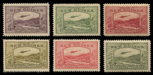 NEW GUINEA: 1939 (SG.212-225) ½d to £1 Bulolo Air set, faint spot on 10/-, otherwise well centred, fresh and unmounted, Cat. £1100. (14).