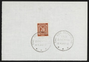 GERMANY: ALLIED OCCUPATION: 1946 large piece with range of Numerals to 80pf incl. scarce 42pf green, each stamp individually tied by Berlin '09.2.46' commemorative datestamps; also 24pf tied to piece by Dachau Concentration Camp '27.4.1945' (day of liber - 2