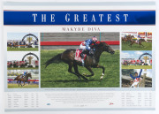 LIMITED EDITION PRINTS: comprising Phar Lap "Hero to a Nation" limited edition print by Brian Clinton, numbered "241/500" with CofA and Makybe Diva "The Greatest" career tribute, numbered "1178/5000". (2) - 2