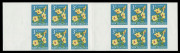 NEW ZEALAND: Booklet Sheet Plate Proofs: 1967 3c Paurangi, Imperforate proofs in issued colours on gummed watermarked paper: 2 panes of 6 with gutter between & wide uncut margin at sides. Ex De La Rue Archives - only one sheet of 24 panes in private hand - 3