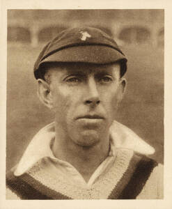 1925 R.& J.Hill "Famous Cricketers - including the S.Africa Test Team", large size, complete set [50], noted Sutcliffe, Holmes & Nourse. G/VG.