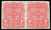 NEW SOUTH WALES: 1899 (SG.301a) 1d salmon-red, Imperforate horizontal pair, (2) fresh MLH. Cat.&pound;275. - 3