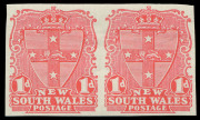 NEW SOUTH WALES: 1899 (SG.301a) 1d salmon-red, Imperforate horizontal pair, (2) fresh MLH. Cat.£275. - 3