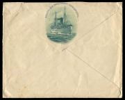 QUEENSLAND - Postal History: 1912 (Nov. 24) cover to Sydney with Qld 1d Sideface tied by THURSDAY ISLAND '24NO12' datestamp with another superb strike alongside, 'KONINKLIJKE PAKETVAART MAATSCHAPPIJ' ship illustration on the cover flap and as part of the - 5