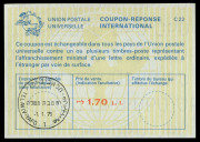 ISRAEL: INTERNATIONAL REPLY COUPONS: 1955-83 used collection mostly FDI/CTO cancels with 1930-66 London Design Bale: RC1, 5, 9, 10 (2), 11, 13, 16, 21 & 24; 1966-74 Vienna Design RC25, 28, 31-33, 35, 37 (2) & 39 (2); Lausanne Design &pound;1.70 to &pound;38 selectio - 8