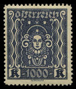 AUSTRIA: 1918-22 collection with 1918-19 Overprints to 10k mint incl. P.11½ 2k (3, one used) & 4k (2), 1919-20 Arms/Allegory with imperforate multiples used, mint 5h & 10h strips of 10 with plate dots, 5h, 15h & 30h imperforate sheets of 120 mint, 1919- - 7