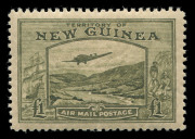 NEW GUINEA: 1939 (SG.212-225) ½d to £1 Bulolo Air set, faint spot on 10/-, otherwise well centred, fresh and unmounted, Cat. £1100. (14).   - 6