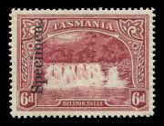 TASMANIA: 1899-1900 (SG.229s-236s) Wmk 'TAS' ½d to 6d Pictorials overprinted 'Specimen', odd minor tone, 5d slight wrinkle, generally fine mint with large-part o.g., Cat £550. - 2