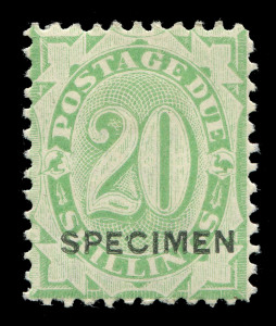 AUSTRALIA: Postage Dues: 1902-04 (SG.D13s-D44s) Completed Design ½d to 20/- set with sans-serif 'SPECIMEN' overprint, fine/very fine mint, Cat £1100.