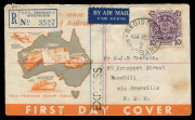 AUSTRALIA: Other Pre-Decimals: 1948-56 (SG.224a-d) 5/- & 10/- (both registered), £1 & £2 on matching generic FDCs, 5/-, £1 & £2 serviced at Maryborough with Collishaw address handstamps, 10/- (some toning) serviced at Brisbane with 'EXPRESS' handstamp & - 3