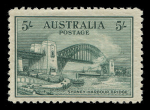 AUSTRALIA: Other Pre-Decimals: 1932 (SG.143) 5/- Harbour Bridge, MVLH. BW:148 - Cat. $550.