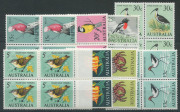 AUSTRALIA: Decimal Issues: 1966-73 (SG.382-403) 1c QEII to $4 Navigators in blocks of 4, pristine MUH. (25 blocks) - 3