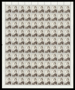 AUSTRALIA: Decimal Issues: 1966-73 (SG.403) Navigators $4 King complete sheet of 100, superb MUH.